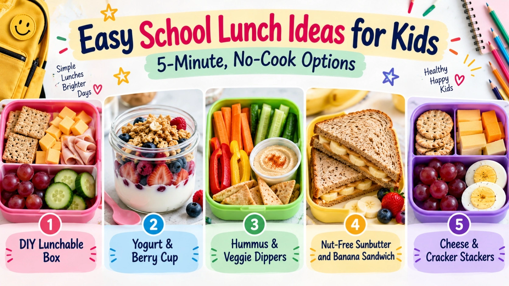 Easy School Lunch Ideas for Kids