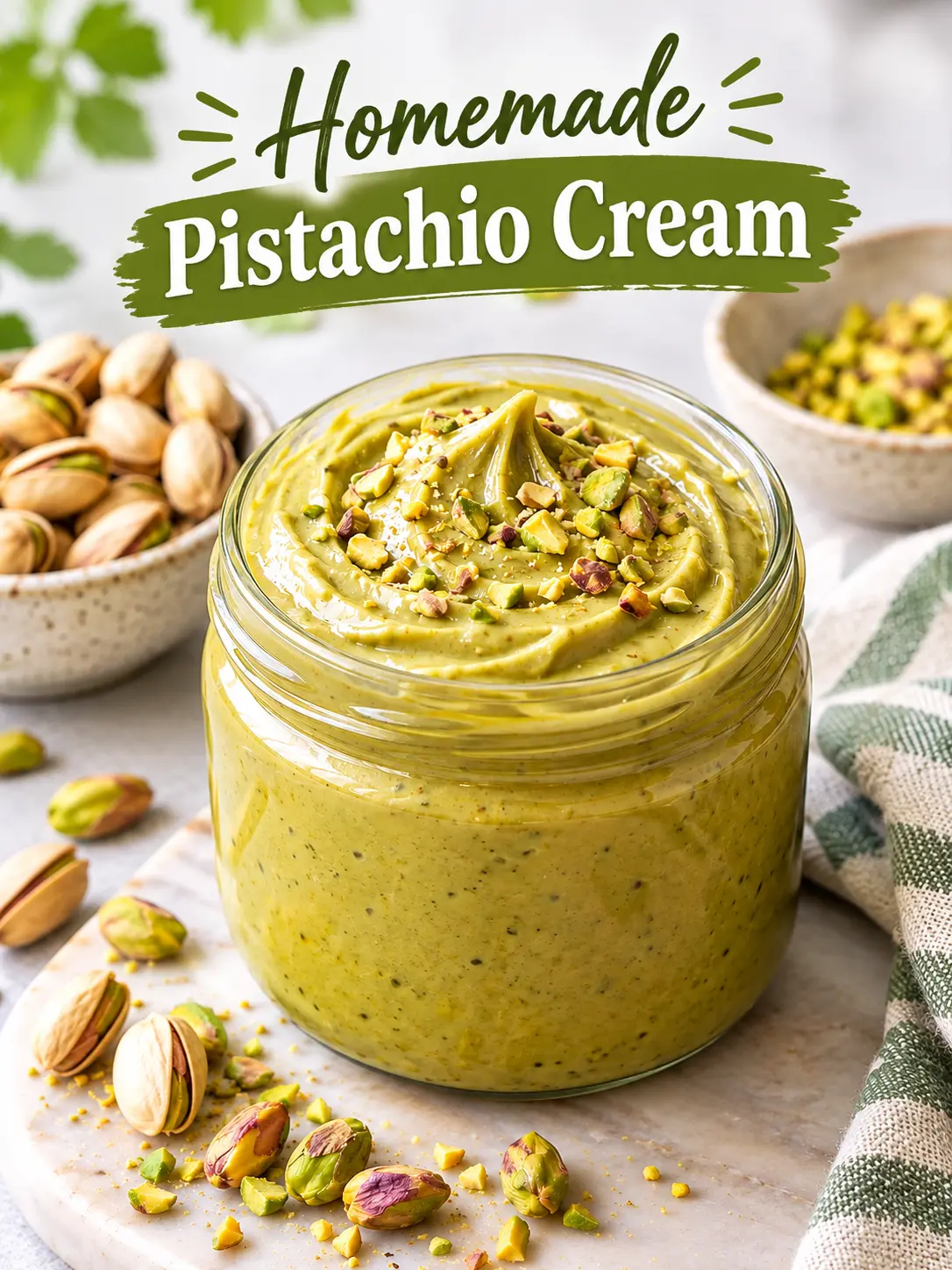 Homemade Pistachio Cream Without White Chocolate