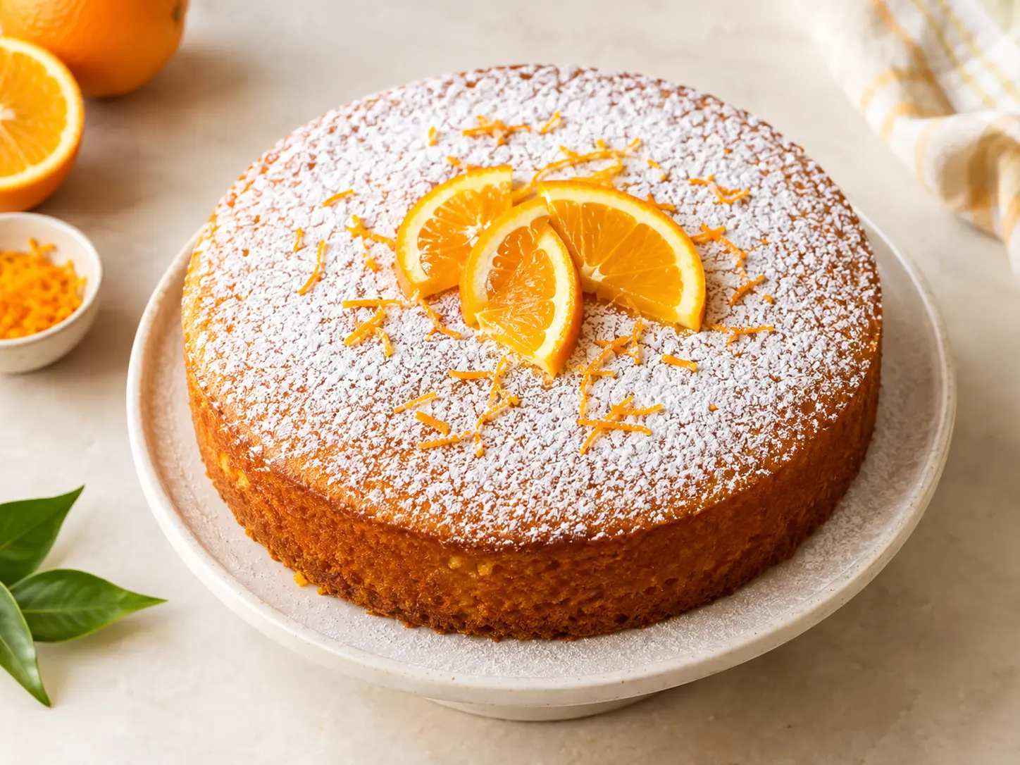 Orange Cardamom Olive Oil Cake