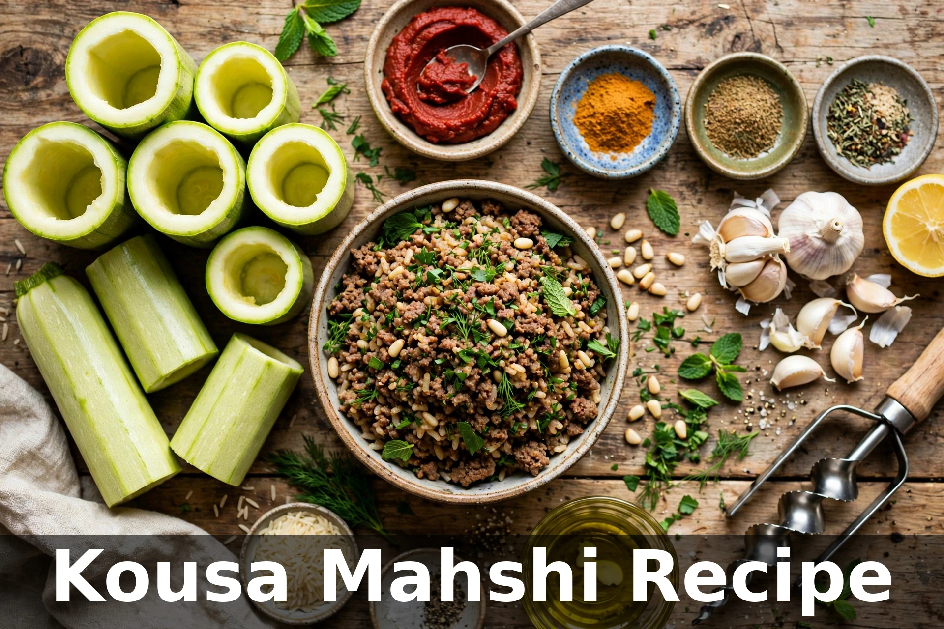 Lebanese Kousa Mahshi (Stuffed Zucchini) Recipe - inarticle-1
